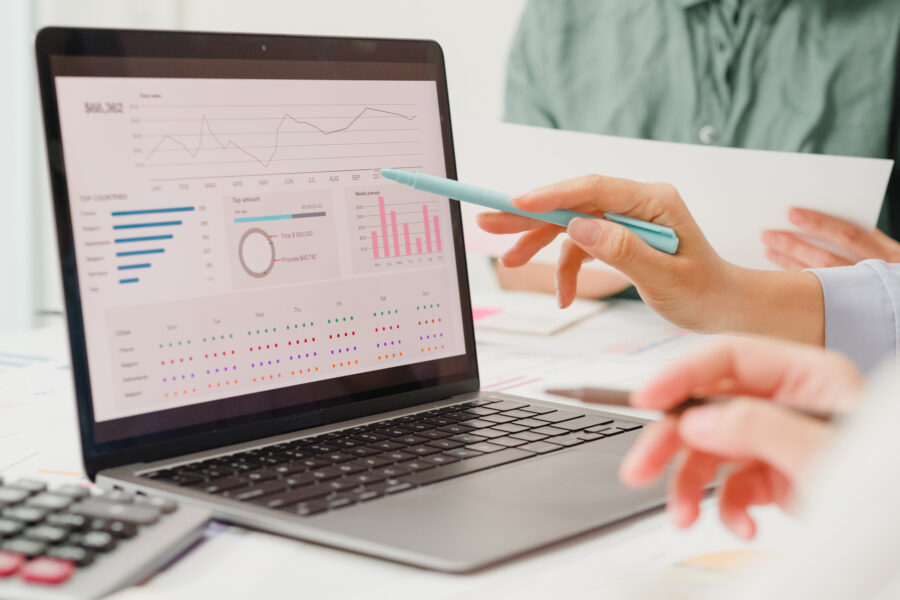 Laptop with Charts at a meeting blog image