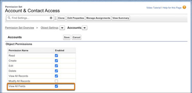 Users View All Fields