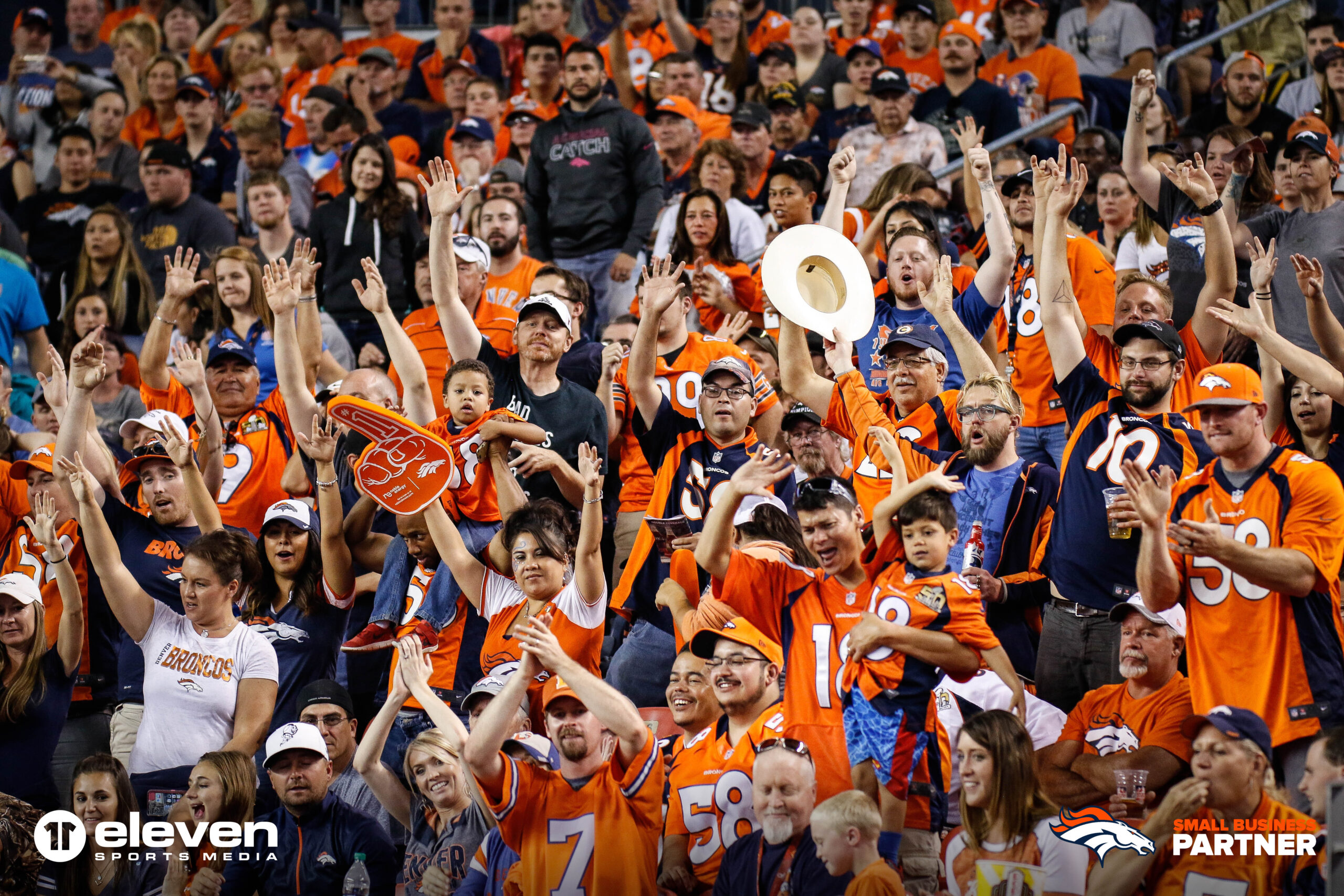 Denver Broncos Small Business Partner image of Broncos fans at Empower Field
