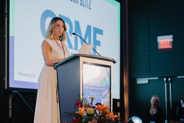 Sarah Burt speaking at AWBC 2025 on Day 3