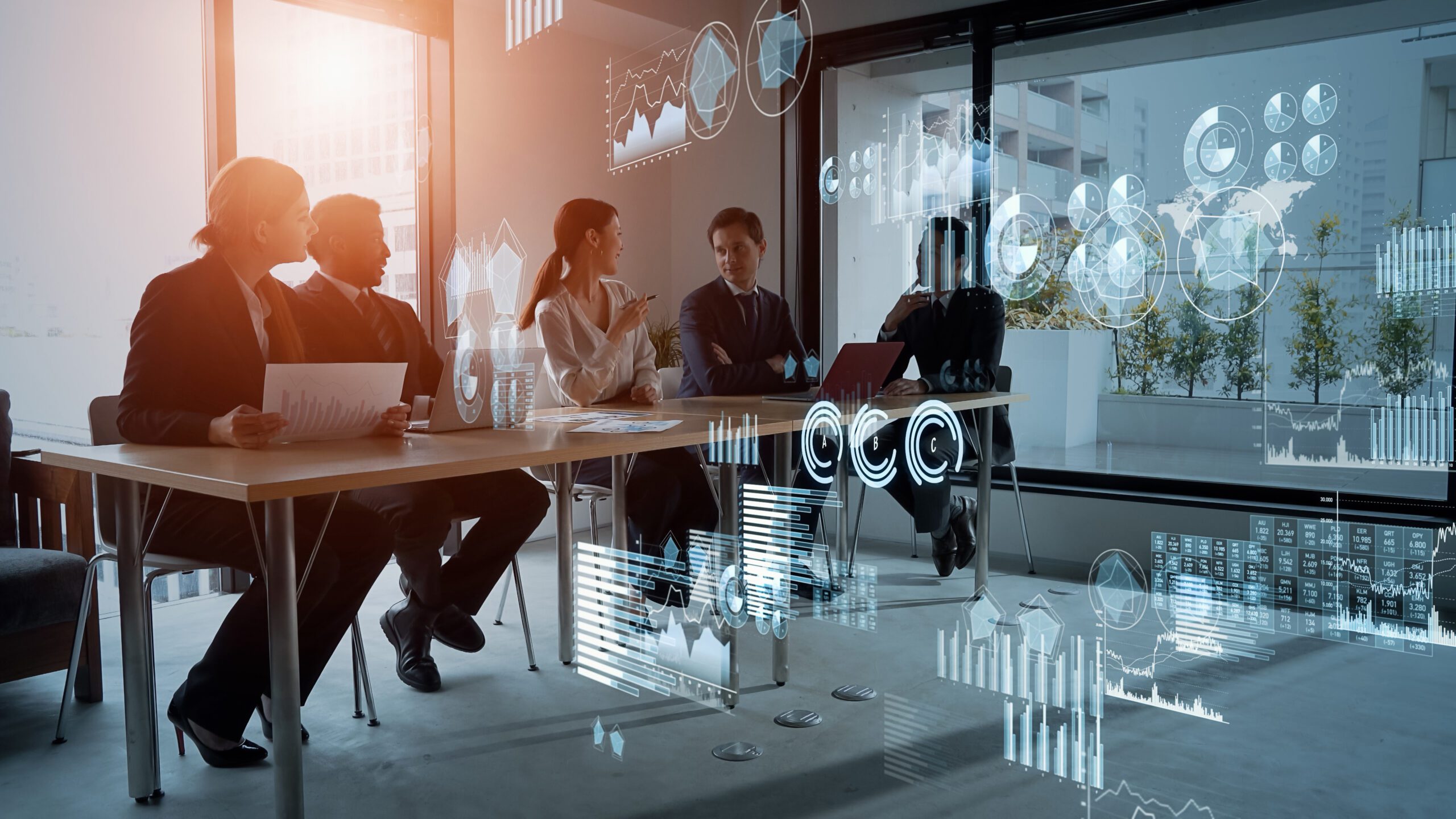 Finance meeting with a diverse team